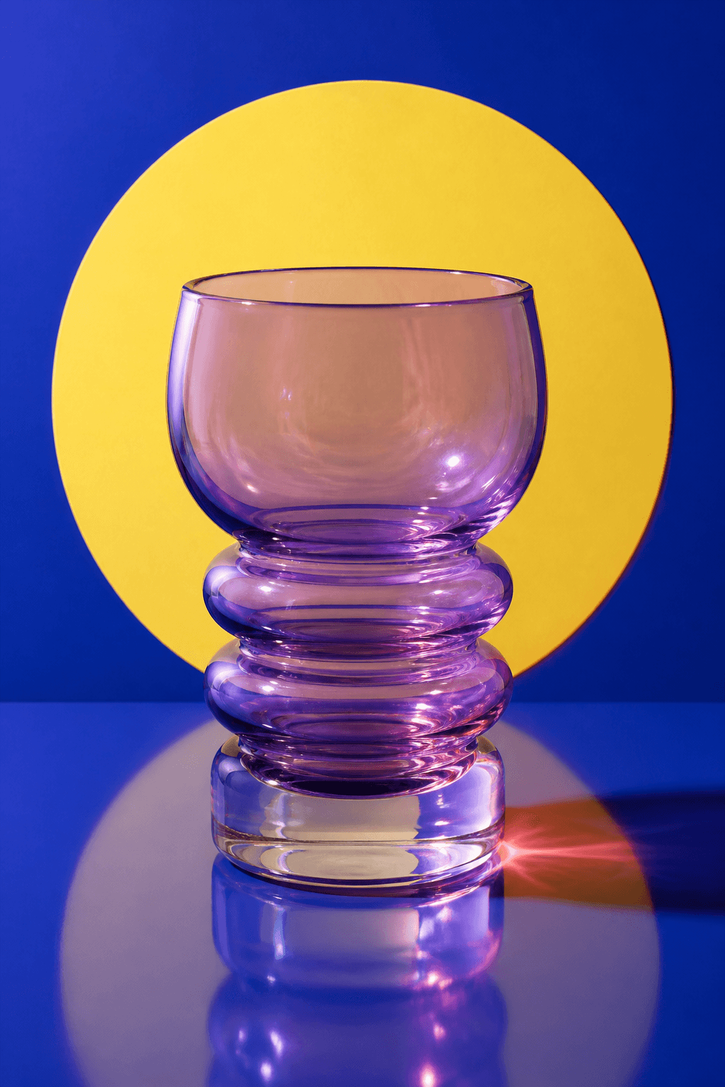 Orbit Vessel, Hand-shaped glass that bends light into something new.